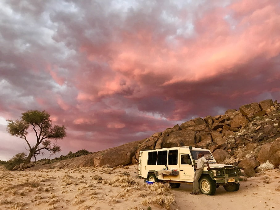Por do sol na região de Sossusvlei (Viagem fotográfica pela Namíbia por Carioca NoMundo)