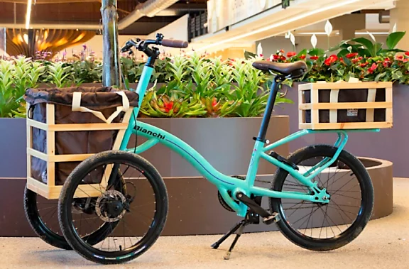 A bicicleta que os clientes podem usar gratuitamente para circular pelo Eataly World